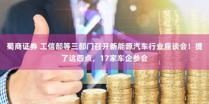 蜀商证券 工信部等三部门召开新能源汽车行业座谈会！提了这四点，17家车企参会