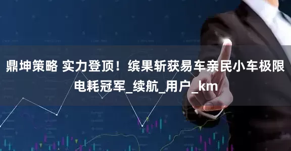鼎坤策略 实力登顶！缤果斩获易车亲民小车极限电耗冠军_续航_用户_km